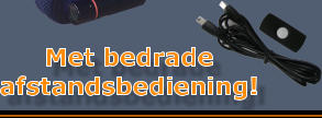 Met bedrade afstandsbediening!